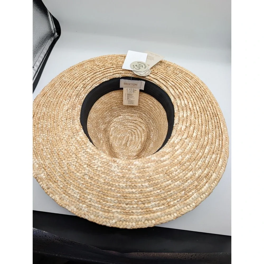 Brixton Joanna Women's Straw Hat XS Honey Wide Brim Fedora UPF 50+ NWT